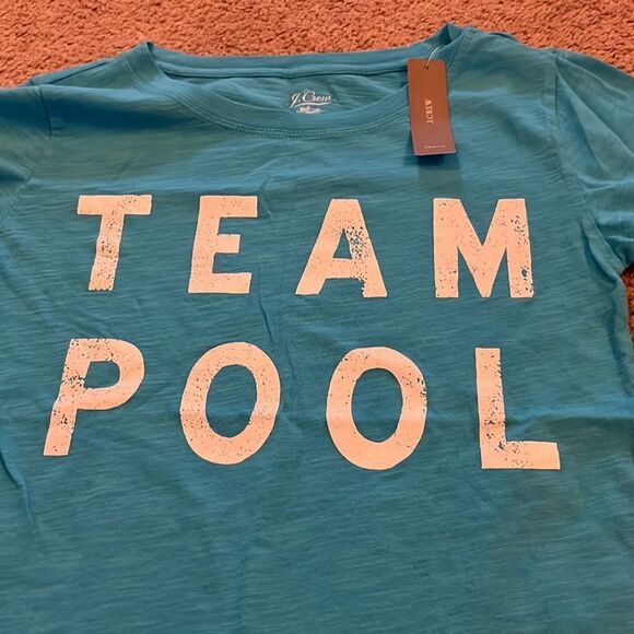 NWT j crew xxs team pool blue tee - Picture 4 of 6